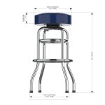 Tennessee Titans Chrome Logo American Crafted Bar Stool