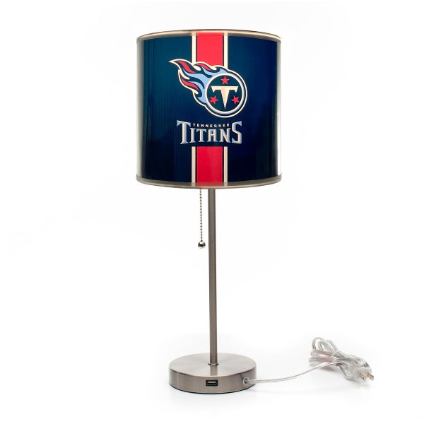 Tennessee Titans Chrome USB Charging Lamp with Shade Insert 2