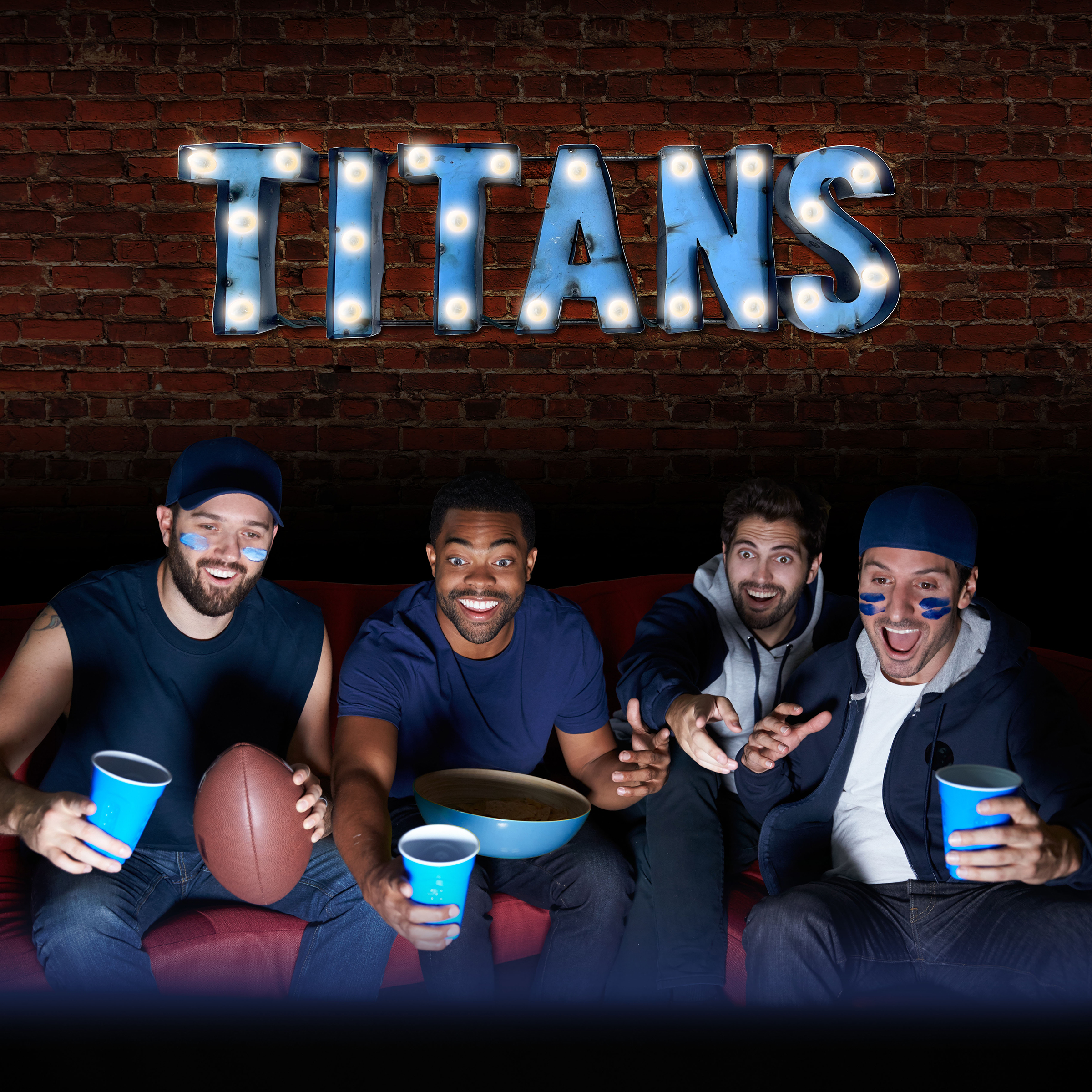 Tennessee Titans Lighted Recycled Metal Wordmark Logo NFL Sign 4 Tennessee Titans Lighted Recycled Metal Wordmark Logo NFL Sign - Image 4