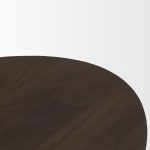 Terra 48L x 28W x 15H Dark Brown Wood Oval Fluted Coffee Table