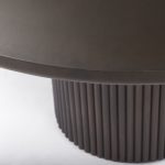 Terra 60L x 60W x 30H Dark Brown Wood Round Fluted Dining Table