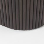 Terra 60L x 60W x 30H Dark Brown Wood Round Fluted Dining Table