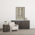Terra 72L x 18W x 32H Dark Brown Wood Fluted Sideboard