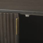Terra 72L x 18W x 32H Dark Brown Wood Fluted Sideboard