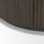 Terra 72L x 18W x 32H Dark Brown Wood Fluted Sideboard