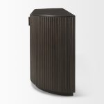 Terra 72L x 18W x 32H Dark Brown Wood Fluted Sideboard