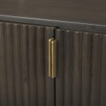Terra 72L x 18W x 32H Dark Brown Wood Fluted Sideboard