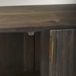 Terra Fluted Dark Brown 2-Door Accent Cabinet