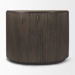 Terra Fluted Dark Brown 2-Door Accent Cabinet