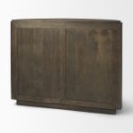 Terra Fluted Dark Brown 2-Door Accent Cabinet