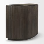 Terra Fluted Dark Brown 2-Door Accent Cabinet