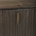 Terra Fluted Dark Brown 2-Door Accent Cabinet