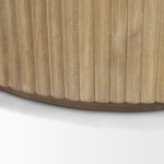 Terra Fluted Light Brown Wood 2-Door Accent Cabinet