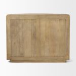 Terra Fluted Light Brown Wood 2-Door Accent Cabinet