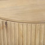 Terra Fluted Light Brown Wood 2-Door Accent Cabinet