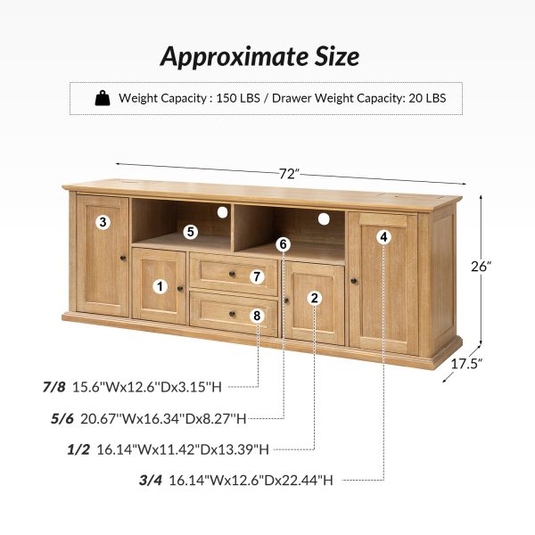 Tessa Seadrift TV Stand with LED Lighting and Charging Station 4