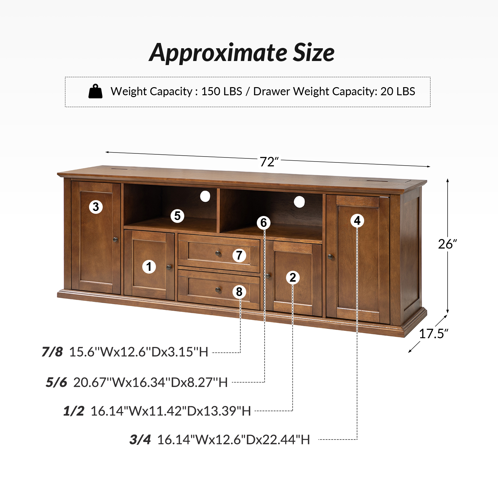 Tessa Walnut 72 Inch LED Lighted TV Stand with Charging 5 Tessa Walnut 72 Inch LED Lighted TV Stand with Charging - Image 5