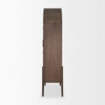Teva Two Toned Dark w/Light Wood Arched Curio Cabinet
