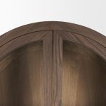 Teva Two Toned Dark w/Light Wood Arched Curio Cabinet