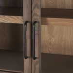 Teva Two Toned Dark w/Light Wood Arched Curio Cabinet
