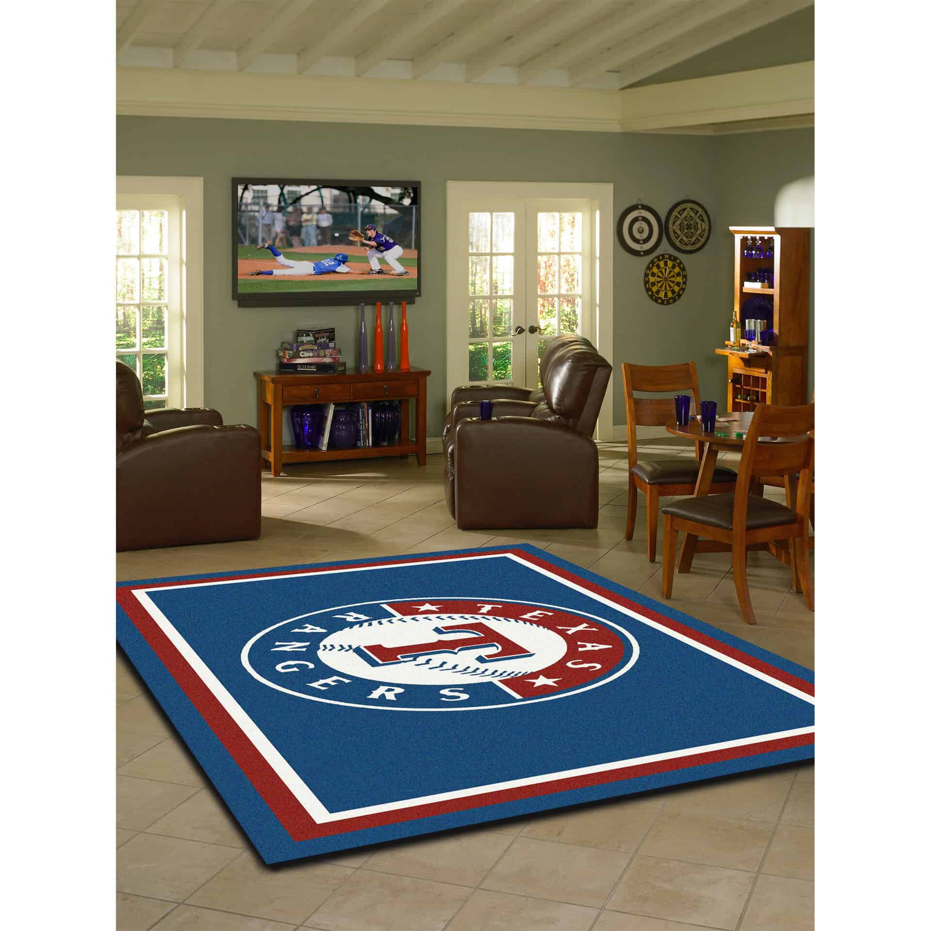 Texas Rangers 8x11 Spirit Rug Officially Licensed MLB Area Rug 2 Texas Rangers 8x11 Spirit Rug Officially Licensed MLB Area Rug - Image 2