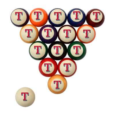 Texas Rangers MLB Retro Polyester Cue Ball Set