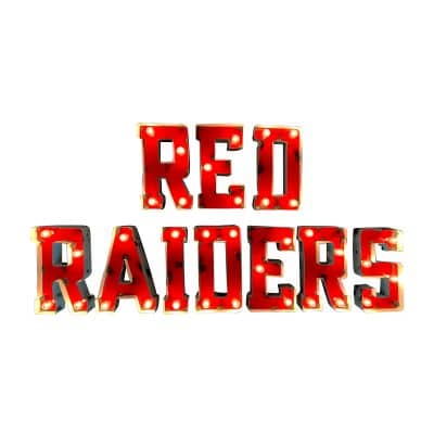 Texas Tech-Red Raiders Lighted Recycled Metal Sign