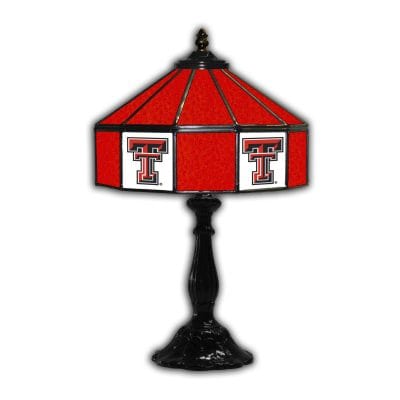 Texas Tech University 21-inch Glass Table Lamp