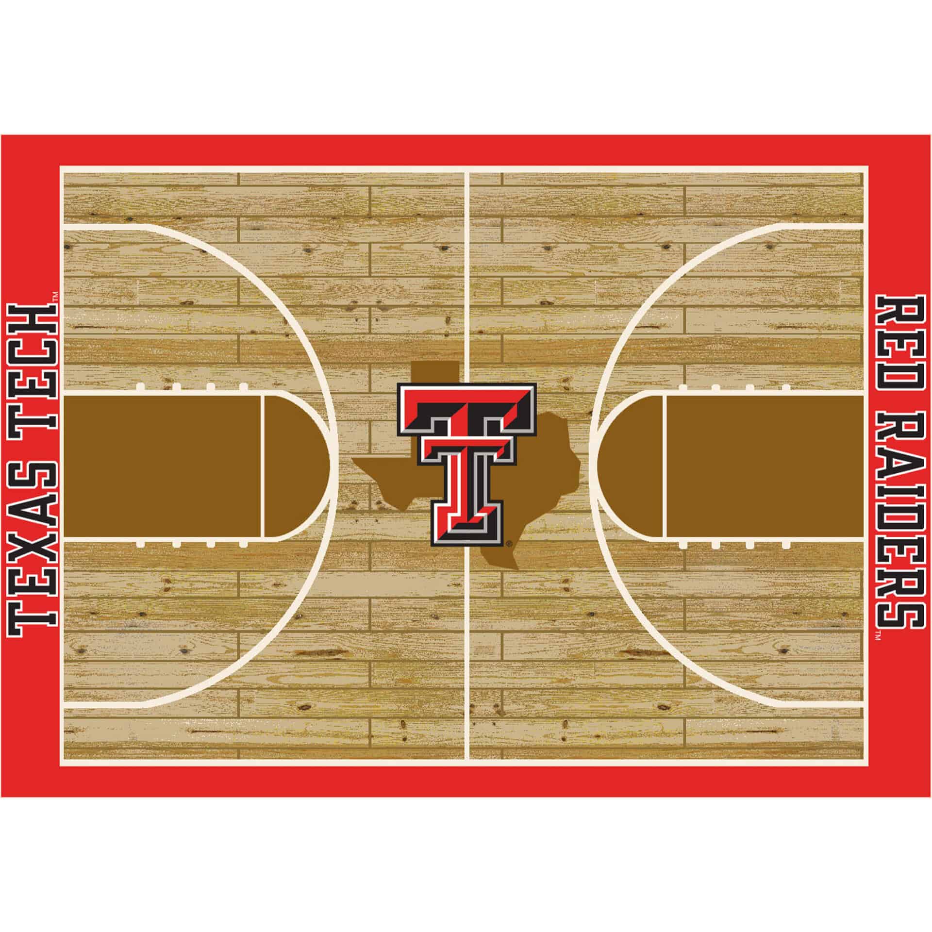 Texas Tech University 4x6 Courtside Rug 4 Texas Tech University 4x6 Courtside Rug - Image 4