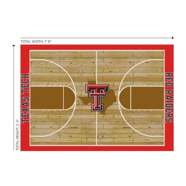 Texas Tech University 6x8 Courtside Rug 1