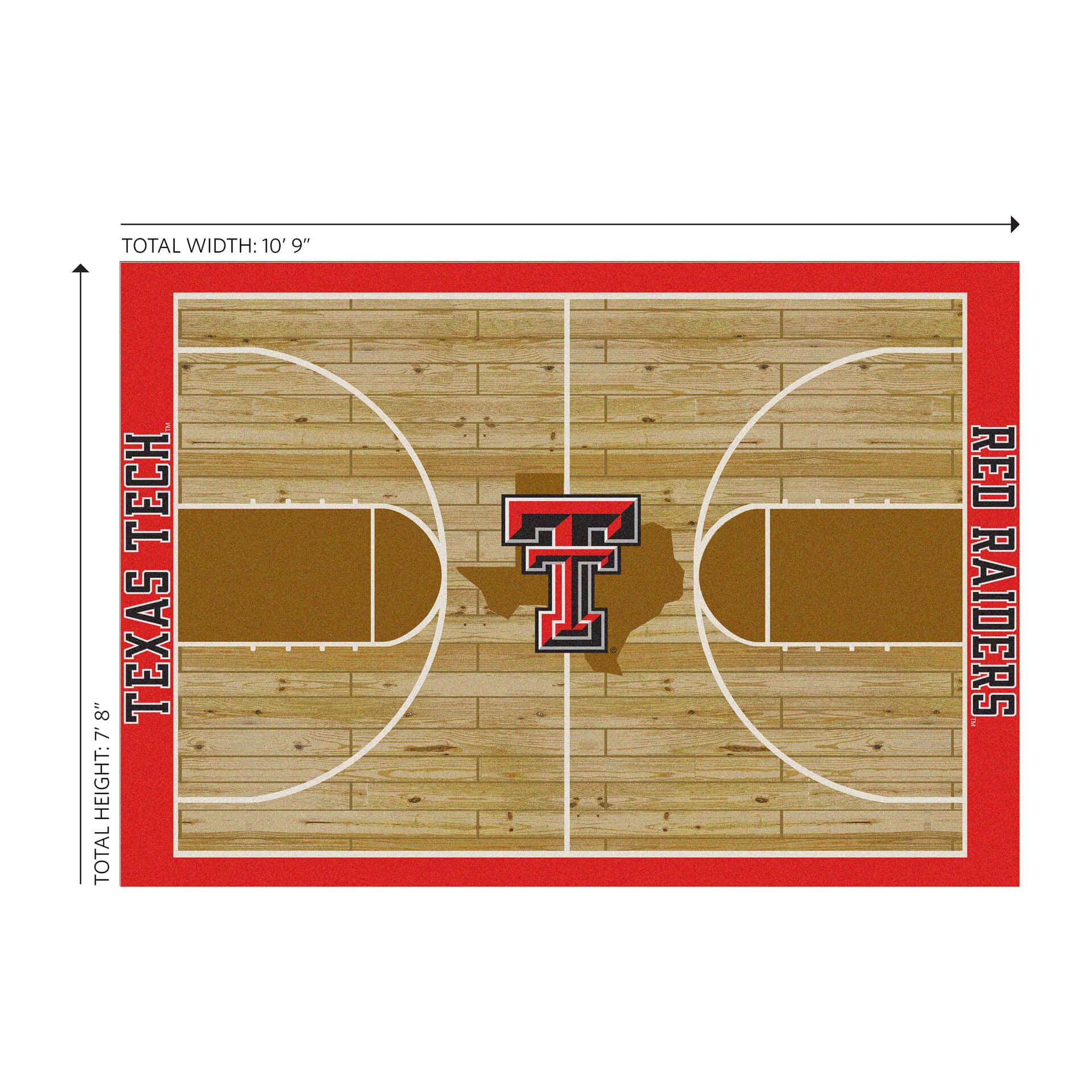 Texas Tech University 8x11 Courtside Rug 3 Texas Tech University 8x11 Courtside Rug - Image 3