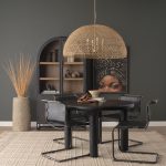 Thad 4-Light Natural Woven Rattan Dome Chandelier