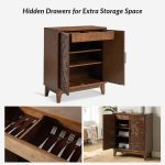 Thea Walnut Carved Floral Solid Wood Accent Cabinet 9 Thea Walnut Carved Floral Solid Wood Accent Cabinet