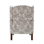 Theodor Beige Floral Wingback Nailhead Accent Chair 9 Theodor Beige Floral Wingback Nailhead Accent Chair