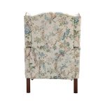 Theodor Floral Wingback Accent Chair Nailhead Trim