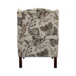 Theodor Green Floral Wingback Nailhead Accent Chair 9 Theodor Green Floral Wingback Nailhead Accent Chair