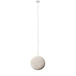 Theta 15.5x14.5 White-Washed Wood Beaded Pendant Light