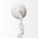Theta 15.5x14.5 White-Washed Wood Beaded Pendant Light