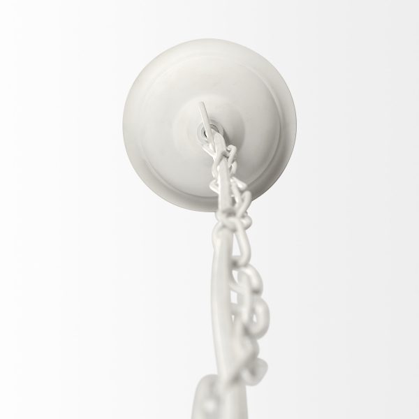 Theta 15.5x14.5 White Washed Wood Beaded Pendant Light 4