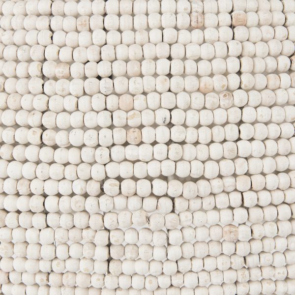 Theta 30.0 L x 30.0 W x 15.0 H White Washed Beaded Chandelier 7