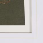 Thoroughbred III Olive by Mercana Studio Hand Embelished Framed Art Print Matted under Glass