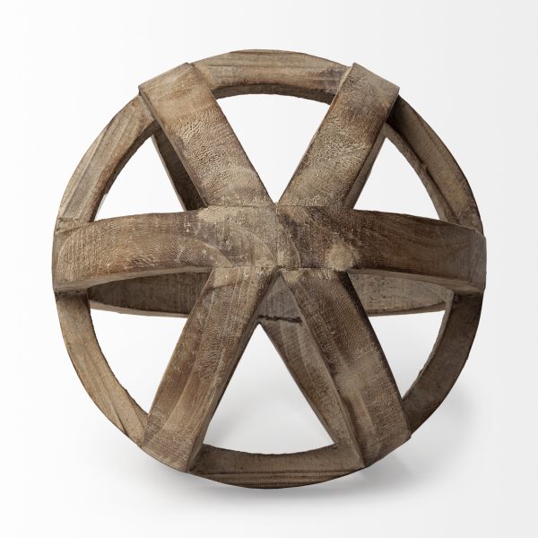 Tibik 8L x 8W Natural Wooden Orb 2