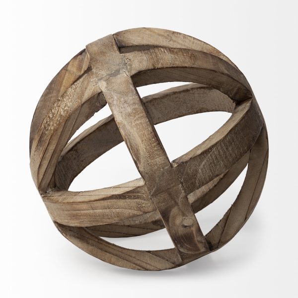 Tibik 8L x 8W Natural Wooden Orb 3