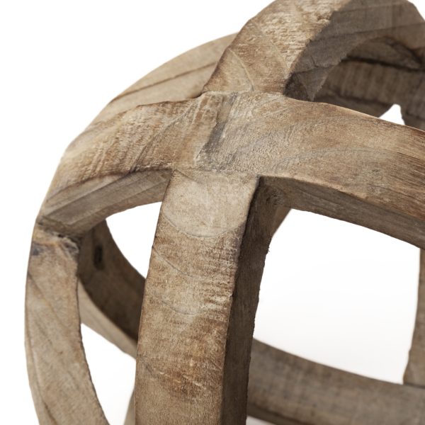 Tibik 8L x 8W Natural Wooden Orb 6