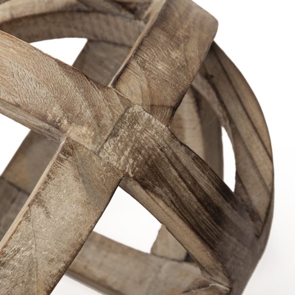 Tibik 8L x 8W Natural Wooden Orb 7