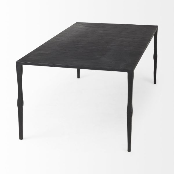 Timothy 42.0 X 22.0 X 15.5 Ebony Black Iron Coffee Table 4