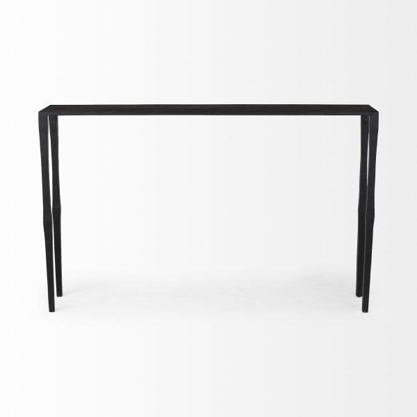 Timothy 48.0 X 8.0 X 30.0 Ebony Black Iron Console Table 3