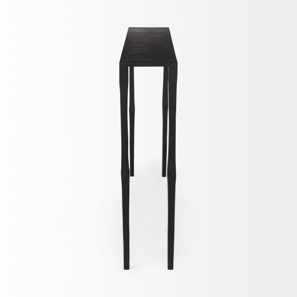 Timothy 48.0 X 8.0 X 30.0 Ebony Black Iron Console Table 4