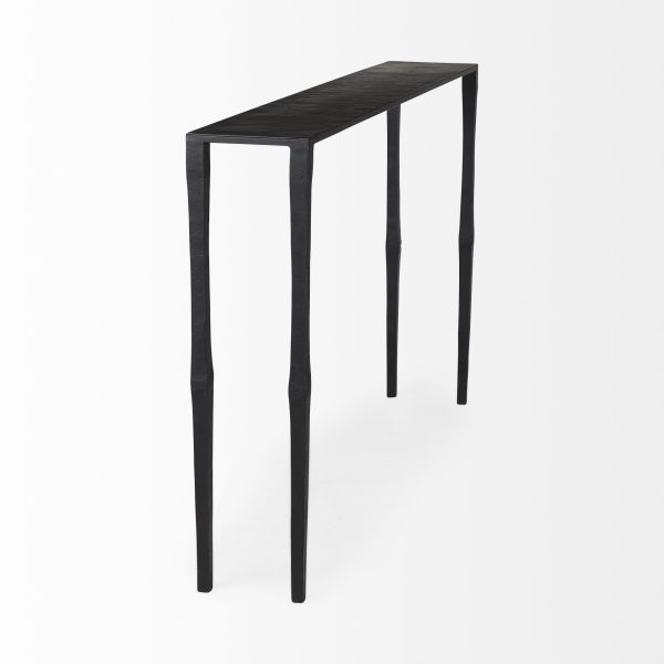 Timothy 48.0 X 8.0 X 30.0 Ebony Black Iron Console Table 5