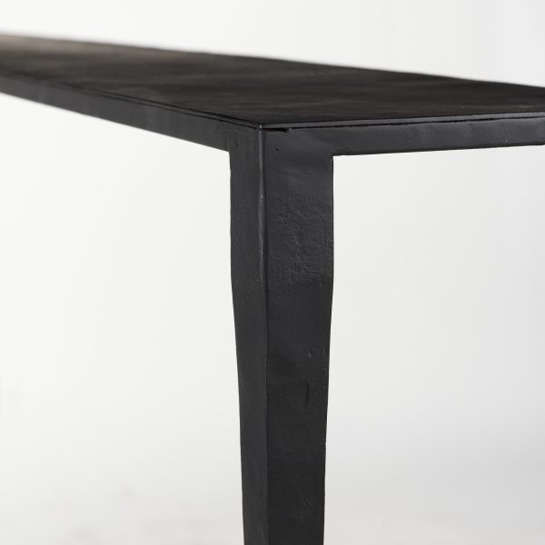 Timothy 48.0 X 8.0 X 30.0 Ebony Black Iron Console Table 6